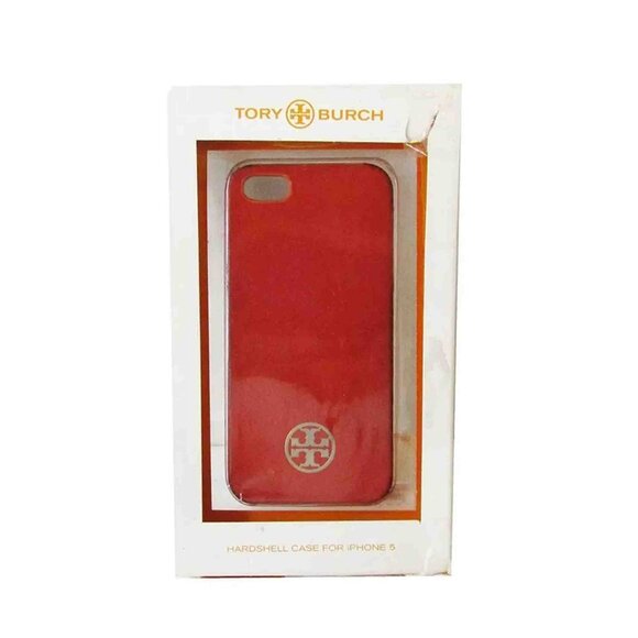 TORY BURCH "Robinson" Red Orange iPhone 5/5s Phone Case - Picture 1 of 3